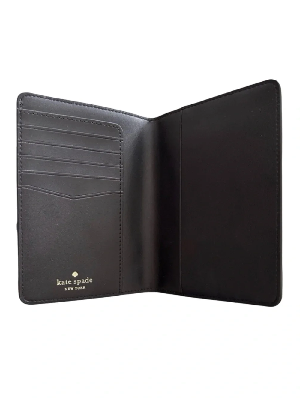 Kate Spade Madison Black Saffiano Leather Passport Case Holder Travel Wallet